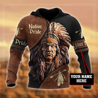Customize Name Native American 3D All Over Printed Unisex Shirt