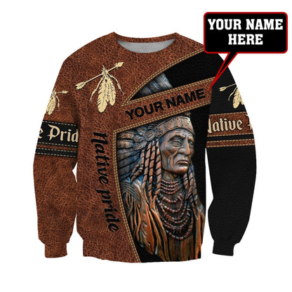 Customize Name Native American 3D All Over Printed Unisex Shirt