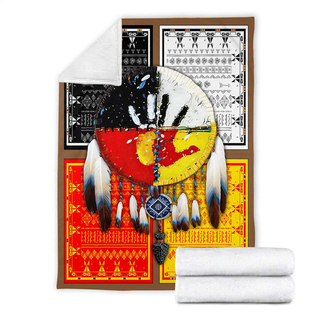 Native American 3D All Over Printed Blanket