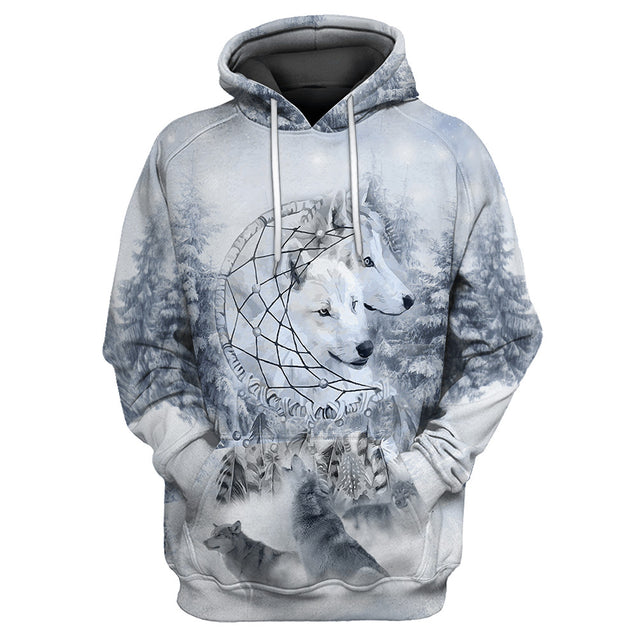 Wolf Native American 3D All Over Printed Unisex Shirts No 05