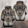 Wolf Native American 3D All Over Printed Unisex Shirt