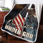 American - One Nation Under God 3D All Over Printed Blanket