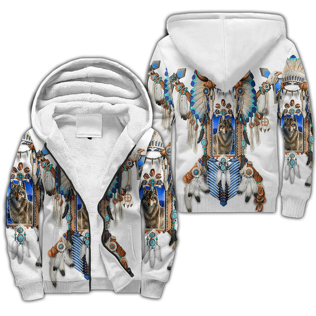 Wolf Native American 3D All Over Printed Unisex Shirts No 06