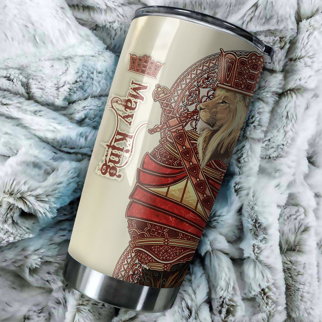 May King Lion Custom Name Tumbler