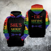 Love Gift Couple RAINBOW All Over Printed Unisex Shirts 2N Custom Name XT