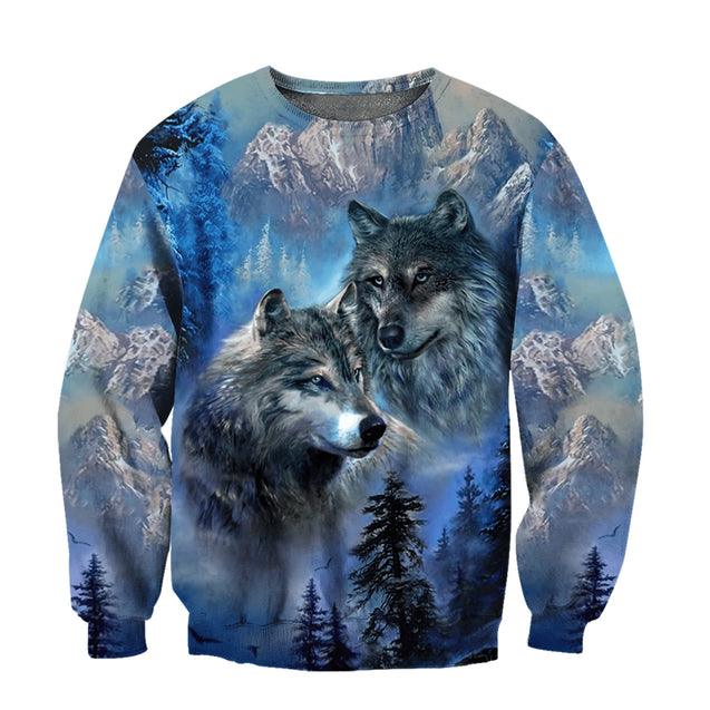 Wolf Native American 3D All Over Printed Unisex Shirts No 03