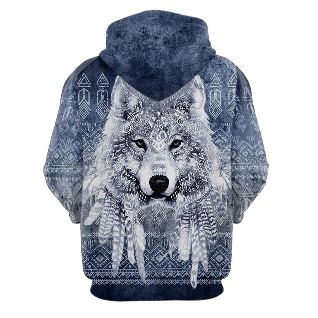 Wolf Native American 3D All Over Printed Unisex Shirts No 16