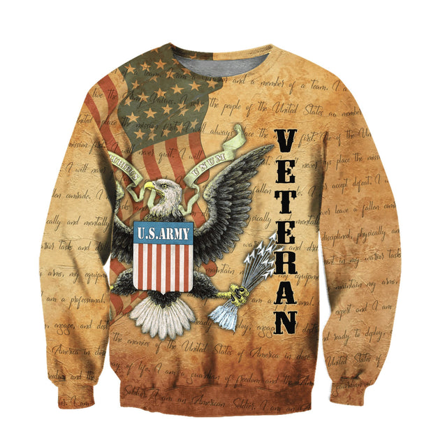 US Army Veteran 3D All Over Printed Unisex Shirts