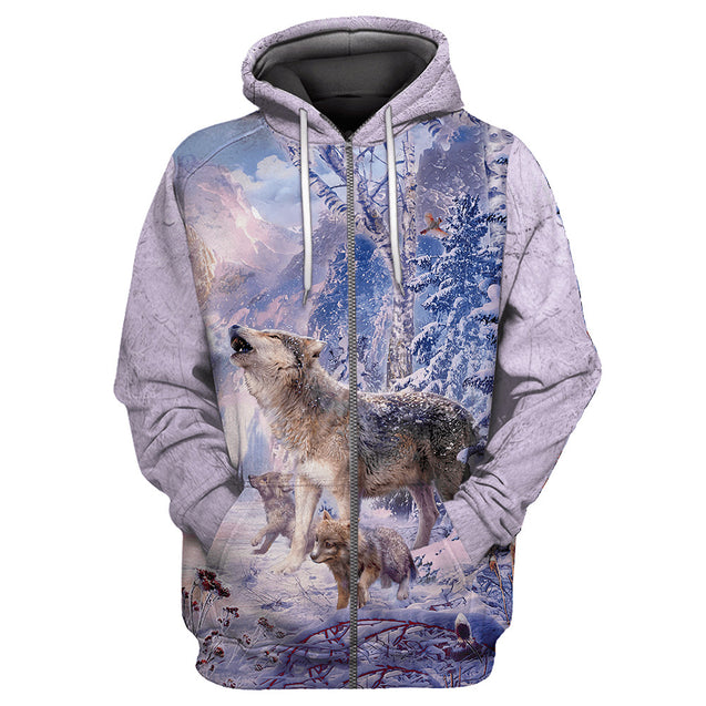 Wolf Native American 3D All Over Printed Unisex Shirts No 10