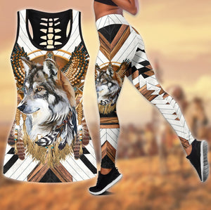 Native American 3D All Over Printed Legging + Hollow Tank