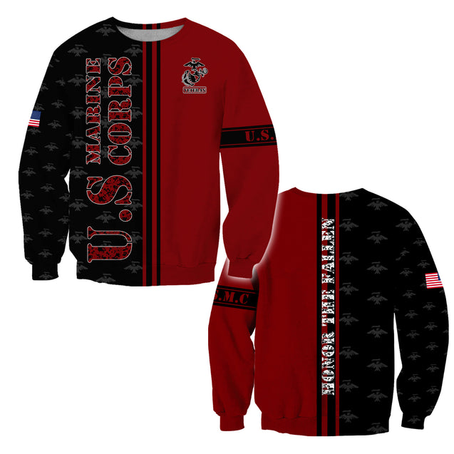 US Marine Corps 3D All Over Printed Unisex Shirts