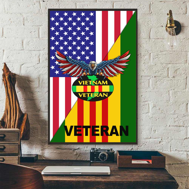 Viet Nam Veteran Poster Vertical 3D Printed