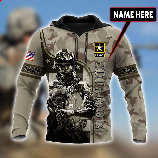 Customized Name US Army 3D All Over Printed Unisex Shirts