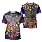 Owl Native American 3D Over Printed Unisex Shirt