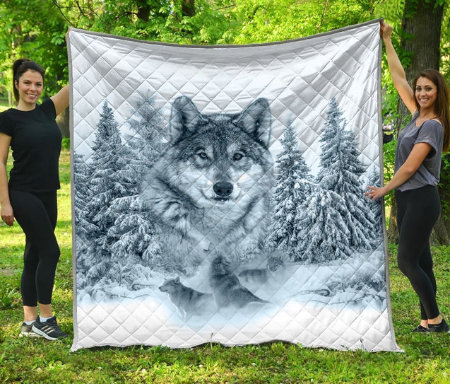 Wolf 3D Full Printing Soft and Warm Quilt