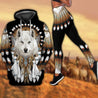 Love Wolf Native American 3D All Over Printed Shirts for Women