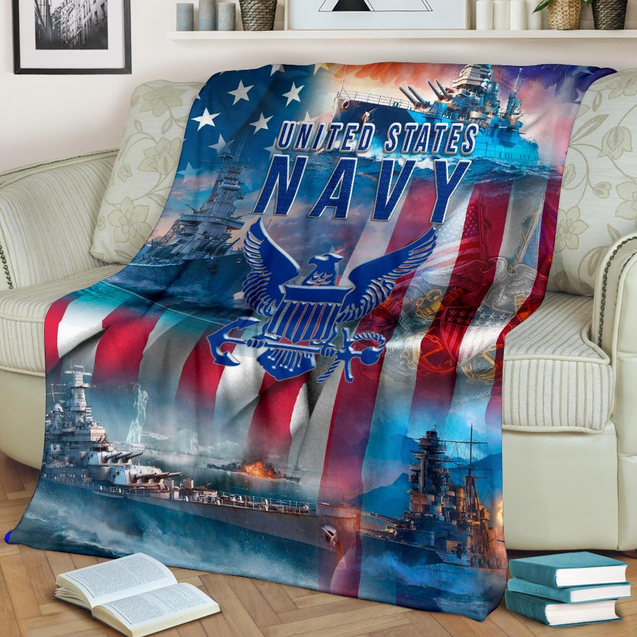 US Navy 3D All Over Printed Blanket