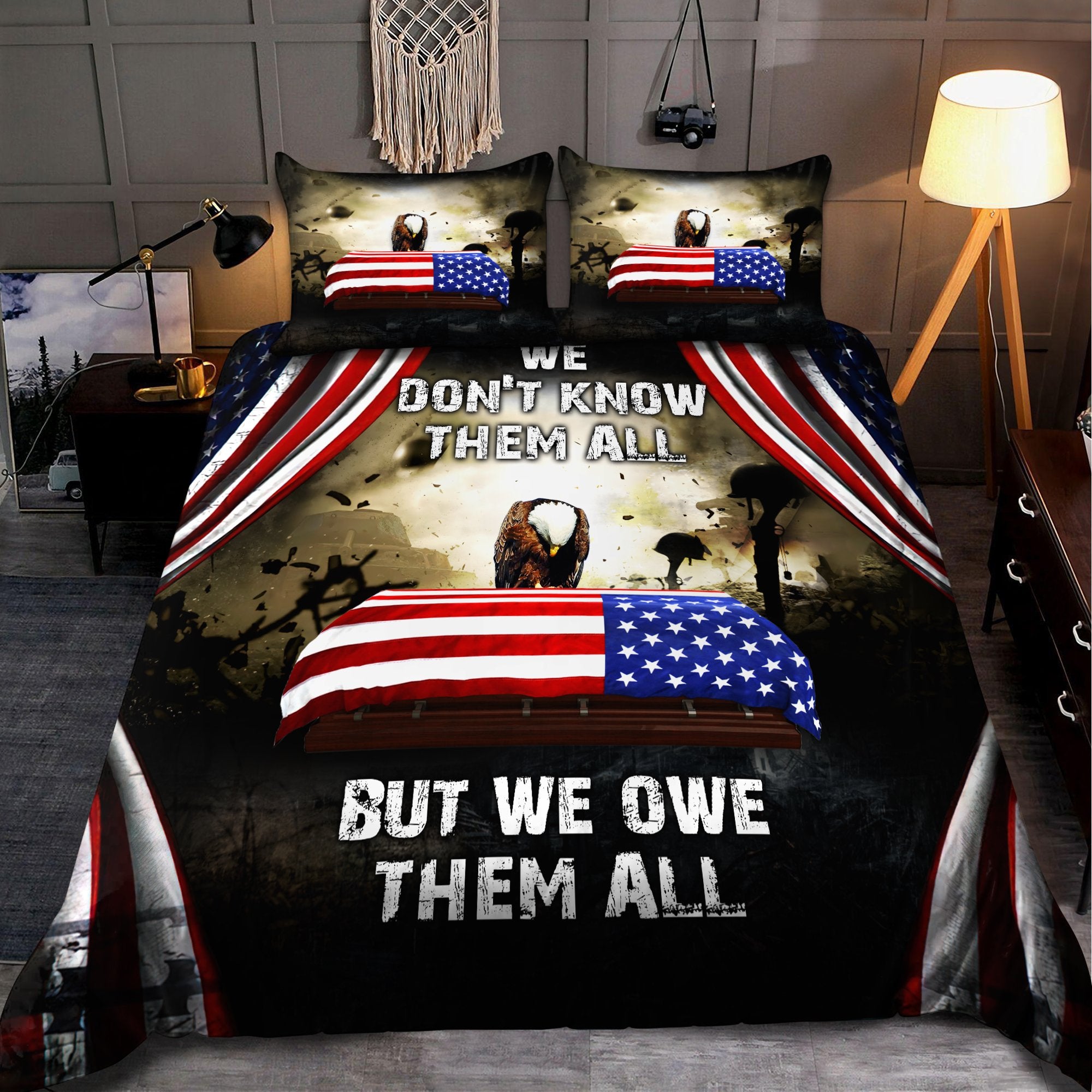 Veteran's Day We Don't Know Them All But We Owe Them All 3D All Over Printed Bedding