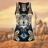 Wolf Native American 3D All Over Printed Legging + Hollow Tank