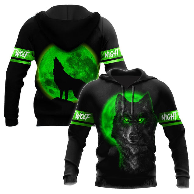 Green Wolf 3D All Over Printed Unisex Shirts