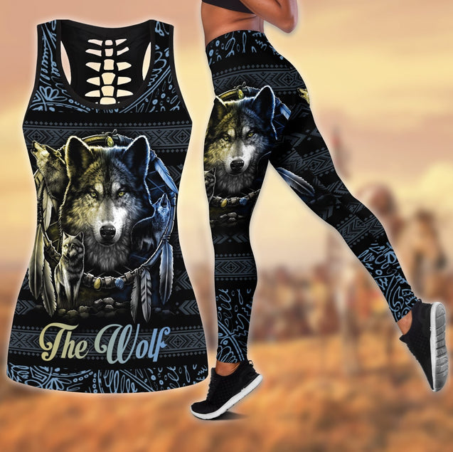 Native American 3D All Over Printed Legging + Hollow Tank Combo