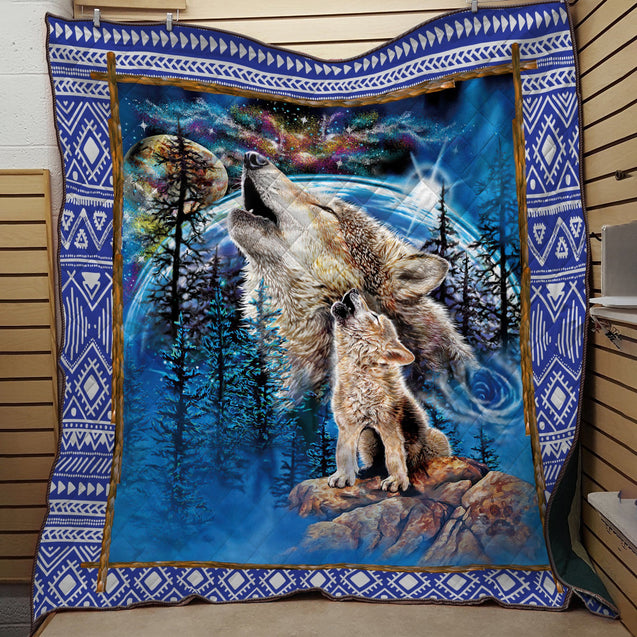 Wolf 3D Full Printing Soft and Warm Quilt