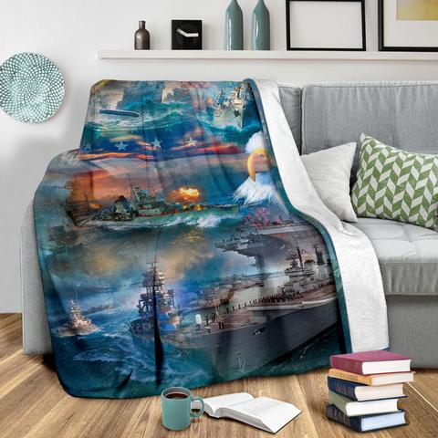 US Navy 3D All Over Printed Blanket