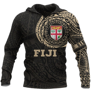 Fiji in My Heart Polynesian Tattoo Style Hoodie A-Apparel-Khanh Arts-Hoodie-S-Vibe Cosy™