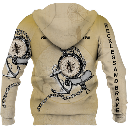 Reckless and Brave all over hoodie, shirts for men and women HC2301A - Amaze Style™-ALL OVER PRINT HOODIES