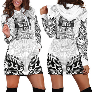 Fiji Active - Women's Hoodie Dress-WOMENS OFF SHOULDER SWEATERS-Khanh Arts-Sweater-2XS-Black-Vibe Cosy™