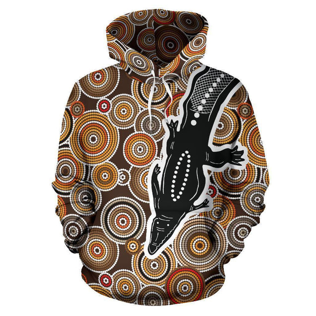 Australia Hoodie Crocodile Australia Pattern- NNK1473-Apparel-PL8386-Hoodie-S-Vibe Cosy™