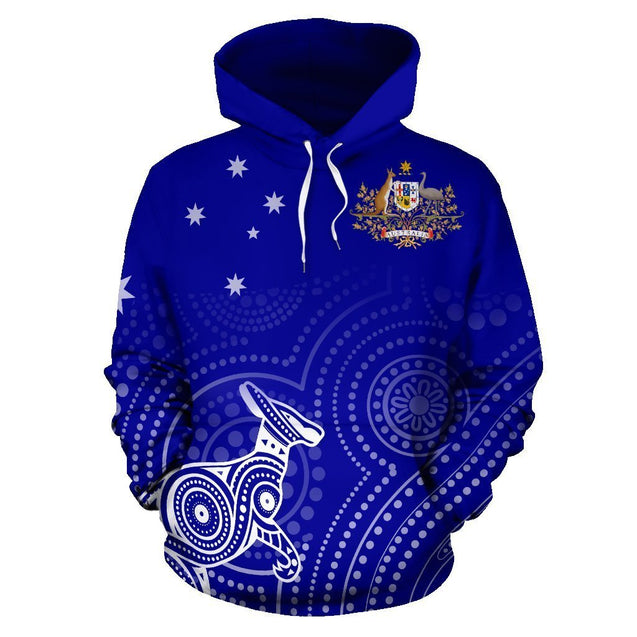 Australia Kangaroo Aboriginal Hoodie -NNK1483-Apparel-PL8386-Hoodie-S-Vibe Cosy™