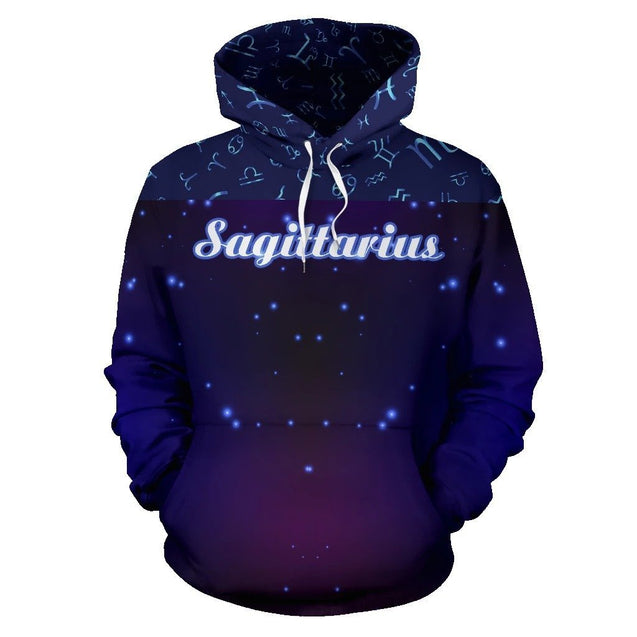 Sagittarius Zodiac All Over Hoodie NTH140856-Apparel-NTH-Hoodie-S-Vibe Cosy™