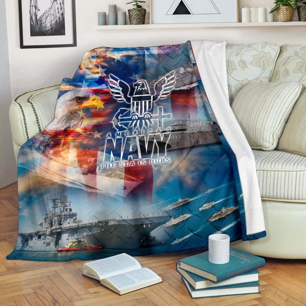 US Navy 3D All Over Printed Blanket