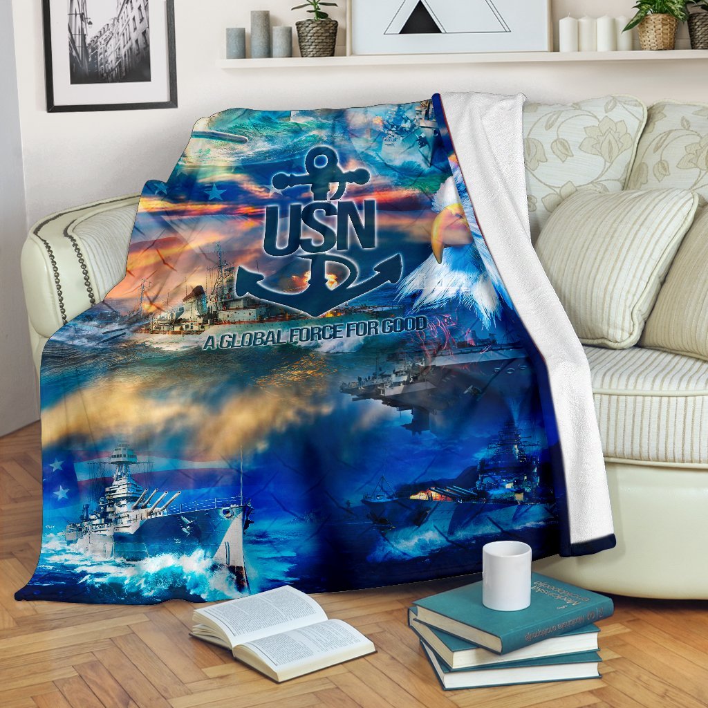 US Navy 3D All Over Printed Blanket