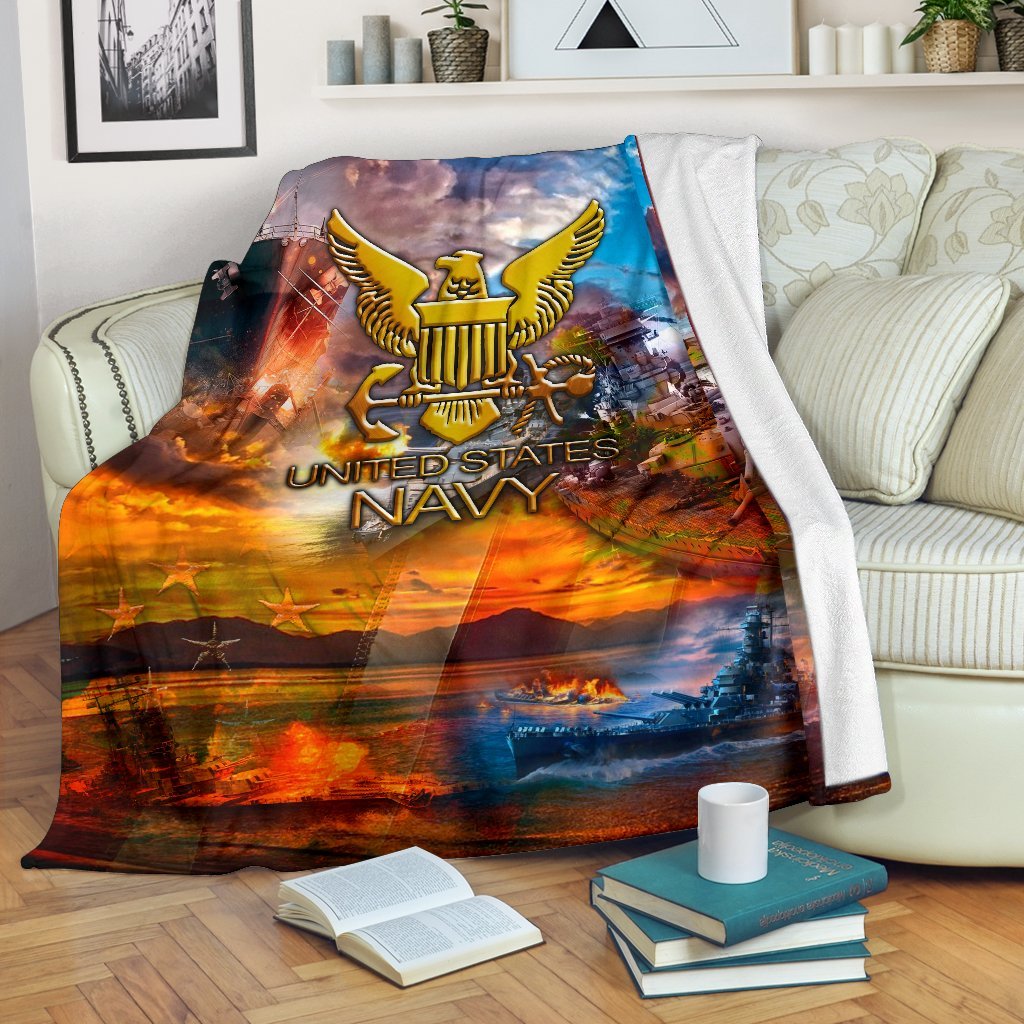 US Navy 3D All Over Printed Blanket