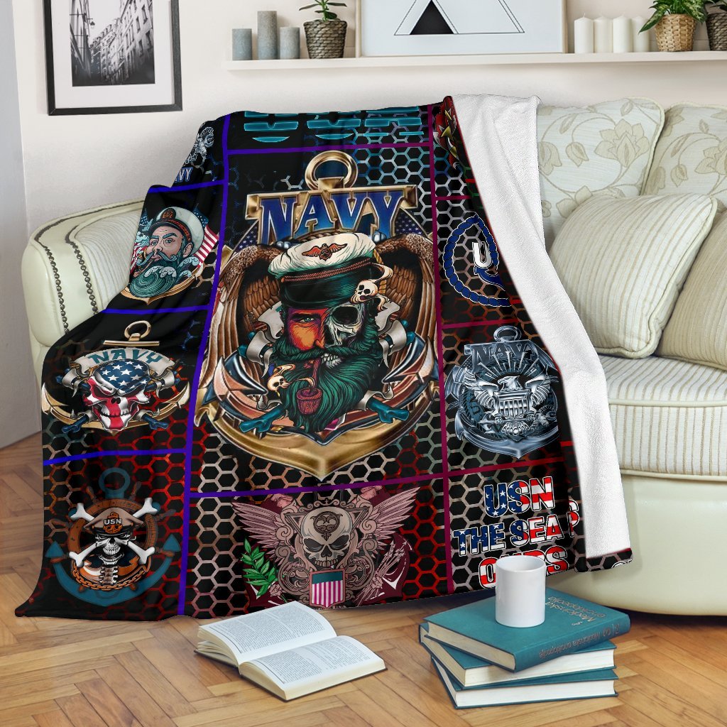 US Navy 3D All Over Printed Blanket