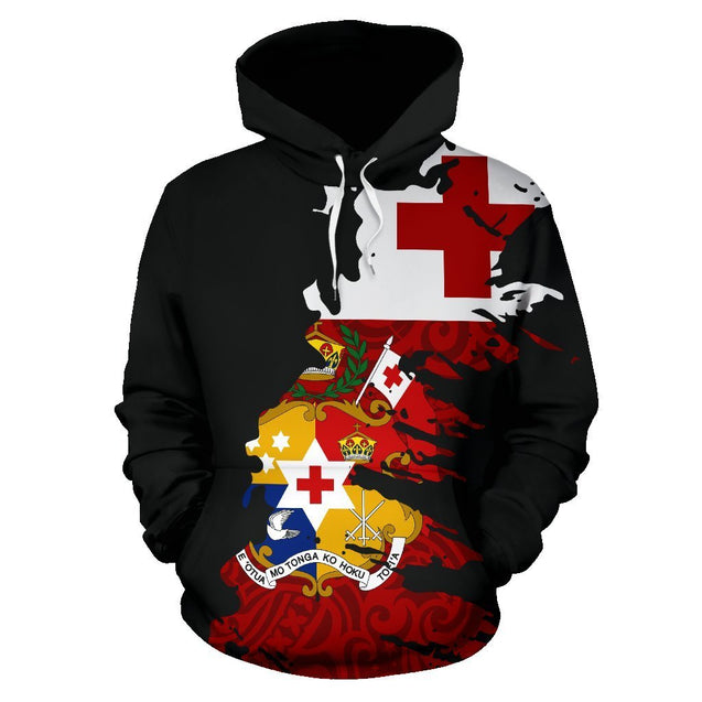 Tonga Hoodie Painting Polynesian Hoodie 01 Th72-Apparel-Phaethon-Hoodie-S-Vibe Cosy™