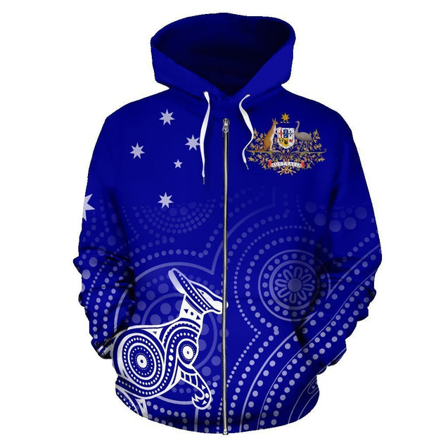 Australia Kangaroo Australia Pattern Hoodie- NNK1466-Apparel-PL8386-Hoodie-S-Vibe Cosy™