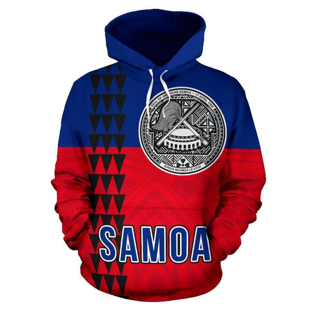 American Samoa Flag Polynesian Hoodie - Circle PL-Apparel-PL8386-Hoodie-S-Vibe Cosy™