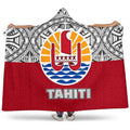 Tahiti Polynesian Hooded Blanket - BN09-Apparel-Khanh Arts-Hooded Blanket-Youth 60"x45"-Vibe Cosy™