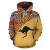 Australia Hoodie Aboriginal Wave Kangaroo NNK 1418-Apparel-PL8386-Hoodie-S-Vibe Cosy™