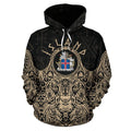 Iceland Vikings Coat of Arms Hoodie Golden-Apparel-HP Arts-Hoodie-S-Vibe Cosy™