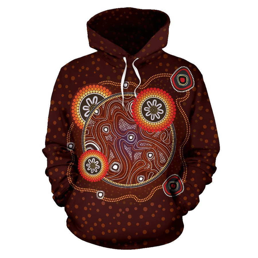 Flower Aboriginal 3D All Over Printed Hoodie MP535-Apparel-MP-Hoodie-S-Vibe Cosy™