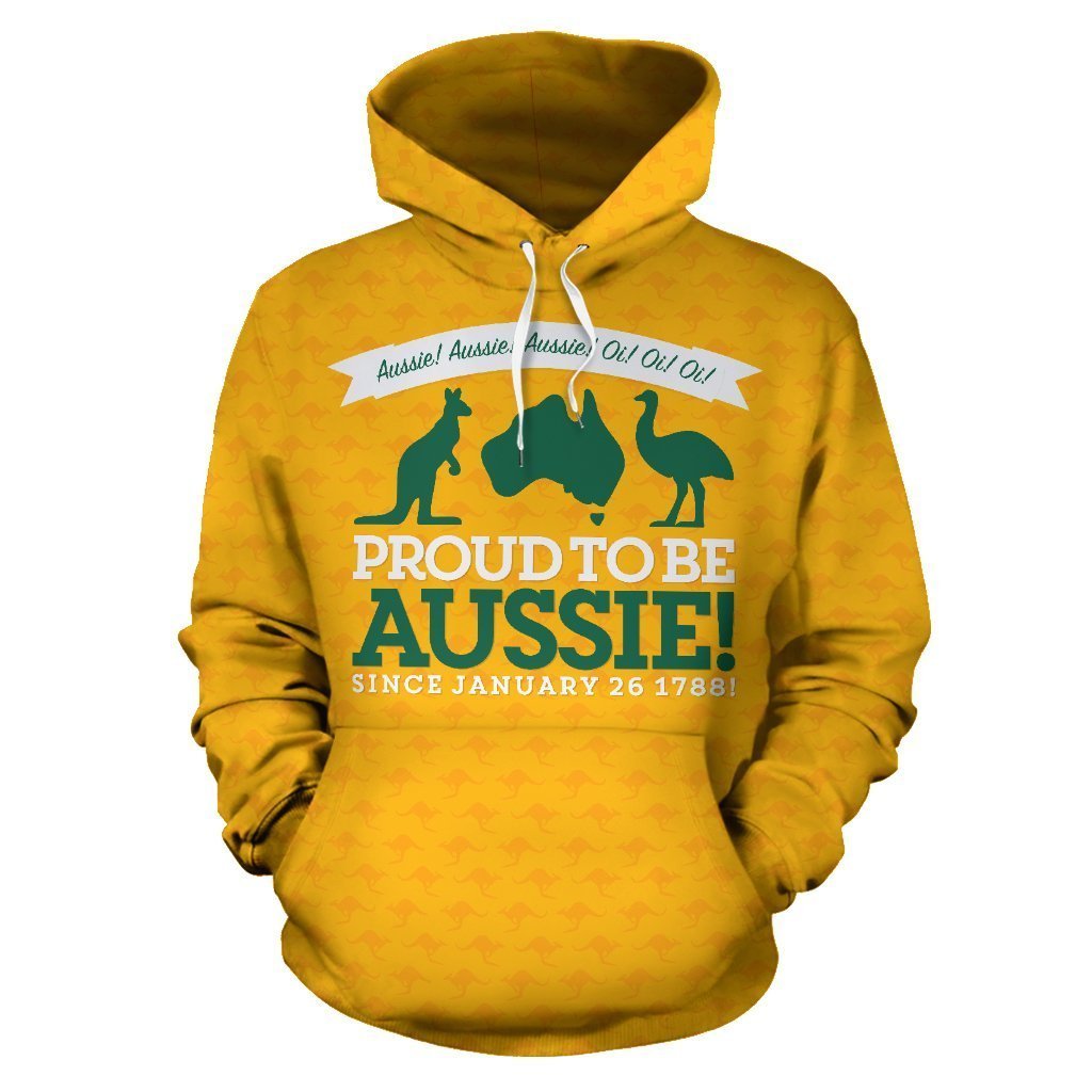 Australia Day - Proud To Be Aussie Pullover Hoodie -NNK1490-Apparel-PL8386-Hoodie-S-Vibe Cosy™