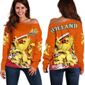 (Holland) Netherlands Lion Special Off Shoulder Sweater A7-WOMENS OFF SHOULDER SWEATERS-Phaethon-Women's Off Shoulder Sweater - .-2XS-Vibe Cosy™