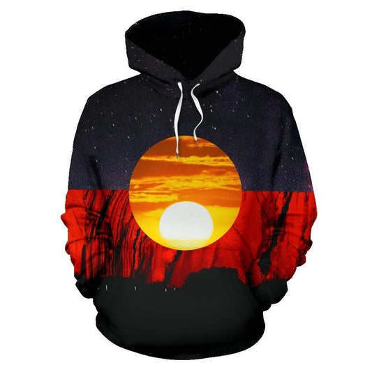 Australia Koori Kangaroo Aboriginal Flag™ All Over Print Hoodies HC-Apparel-Huyencass-Hoodie-S-Vibe Cosy™