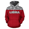 Libra Zodiac - Poly All Over Hoodie Red Version NTH140825-Apparel-NTH-Hoodie-S-Vibe Cosy™