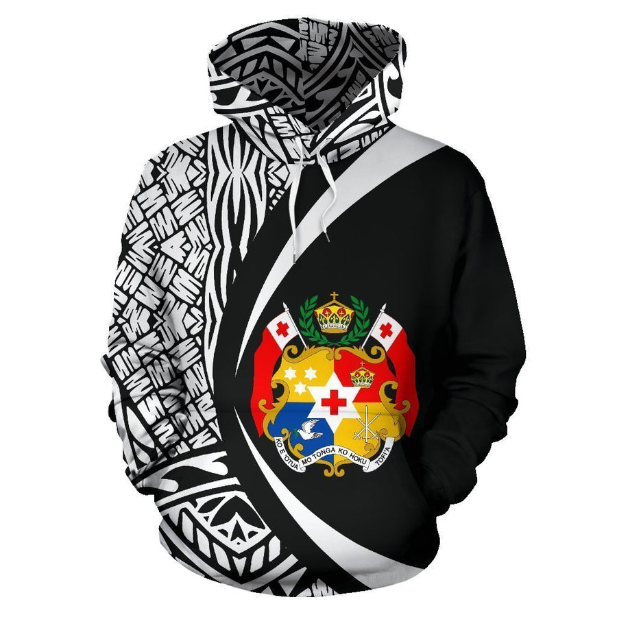 Tonga Coat Of Arm Polynesian Hoodie - Circle Style 02 J1-Apparel-Phaethon-Hoodie-S-Vibe Cosy™