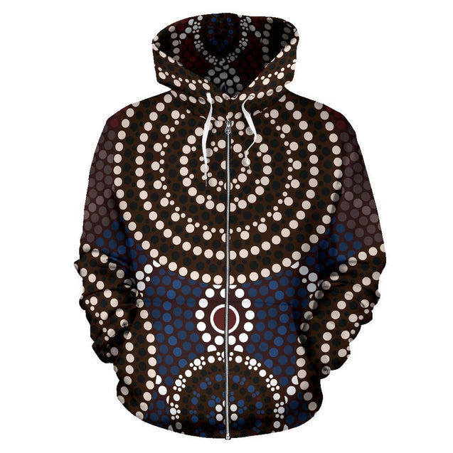 Darkness Aboriginal All Over Zip-Up Hoodie-NNK1498-Apparel-PL8386-Zip-Up Hoodie-S-Vibe Cosy™